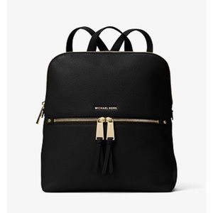Michael Kors Rhea Medium Slim Leather Backpack